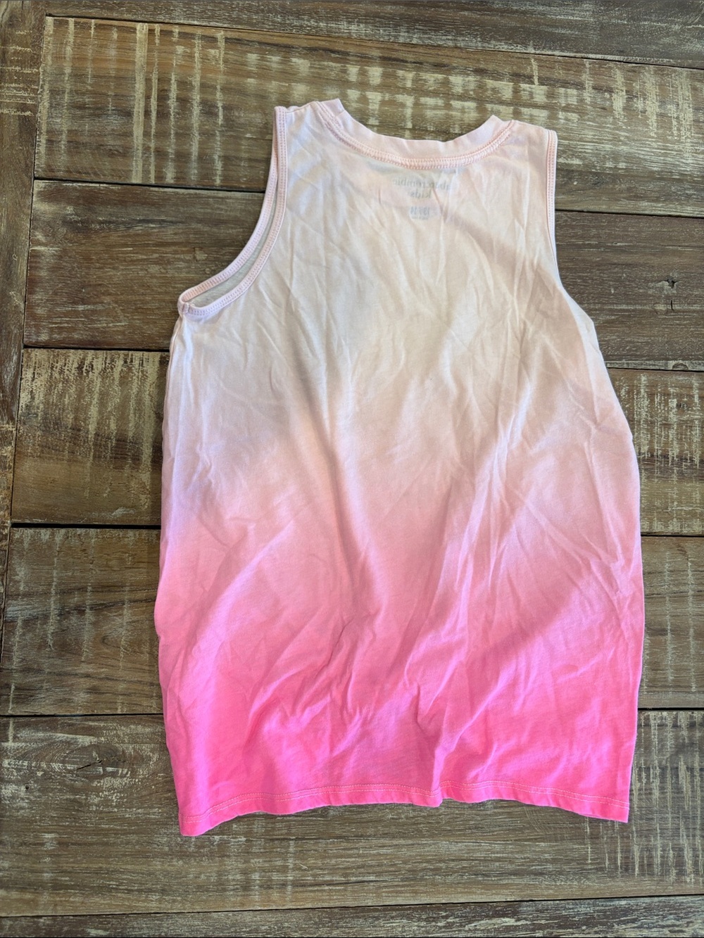 Abercrombie Kids Ombre Logo Tank Top Pink Graphic Girls Size 13/14 - Picture 6 of 8
